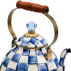 MacKenzie-Childs Royal Check Enamel Tea Kettle - 3 Quart* Tea Kettles