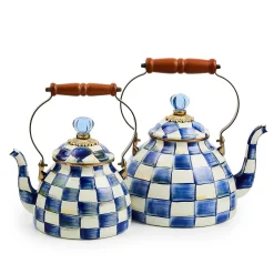 MacKenzie-Childs Royal Check Enamel Tea Kettle - 3 Quart* Tea Kettles