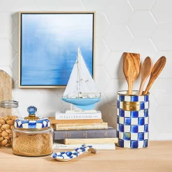 MacKenzie-Childs Royal Check Enamel Utensil Holder* Kitchen Storage & Organization
