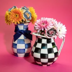 MacKenzie-Childs Royal Check Enamel Vase - Tall* Room Accents