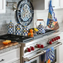 MacKenzie-Childs Royal Check Farmhouse Wall Clock - Small* Room Accents