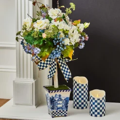 MacKenzie-Childs Royal Check Flicker 8" Pillar Candle* Candles & Fragrances