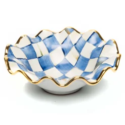 MacKenzie-Childs Royal Check Fluted Breakfast Bowl* Outdoor Entertaining