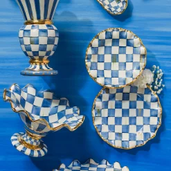 MacKenzie-Childs Royal Check Fluted Dessert Plate* Outdoor Entertaining
