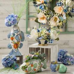 MacKenzie-Childs Royal Check Hydrangea - Blue* Greenery & Florals