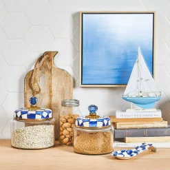 MacKenzie-Childs Royal Check Kitchen Canister - Small* Room Accents