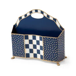 MacKenzie-Childs Royal Check Magazine Holder* Room Accents