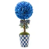 MacKenzie-Childs Royal Check Topiary Drop In - Large* Greenery & Florals
