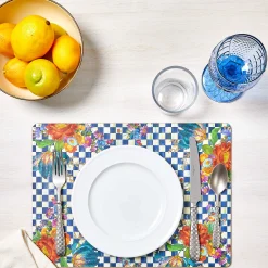 MacKenzie-Childs Royal Flower Market Cork Back Placemats - Set Of 4* Table Accessories