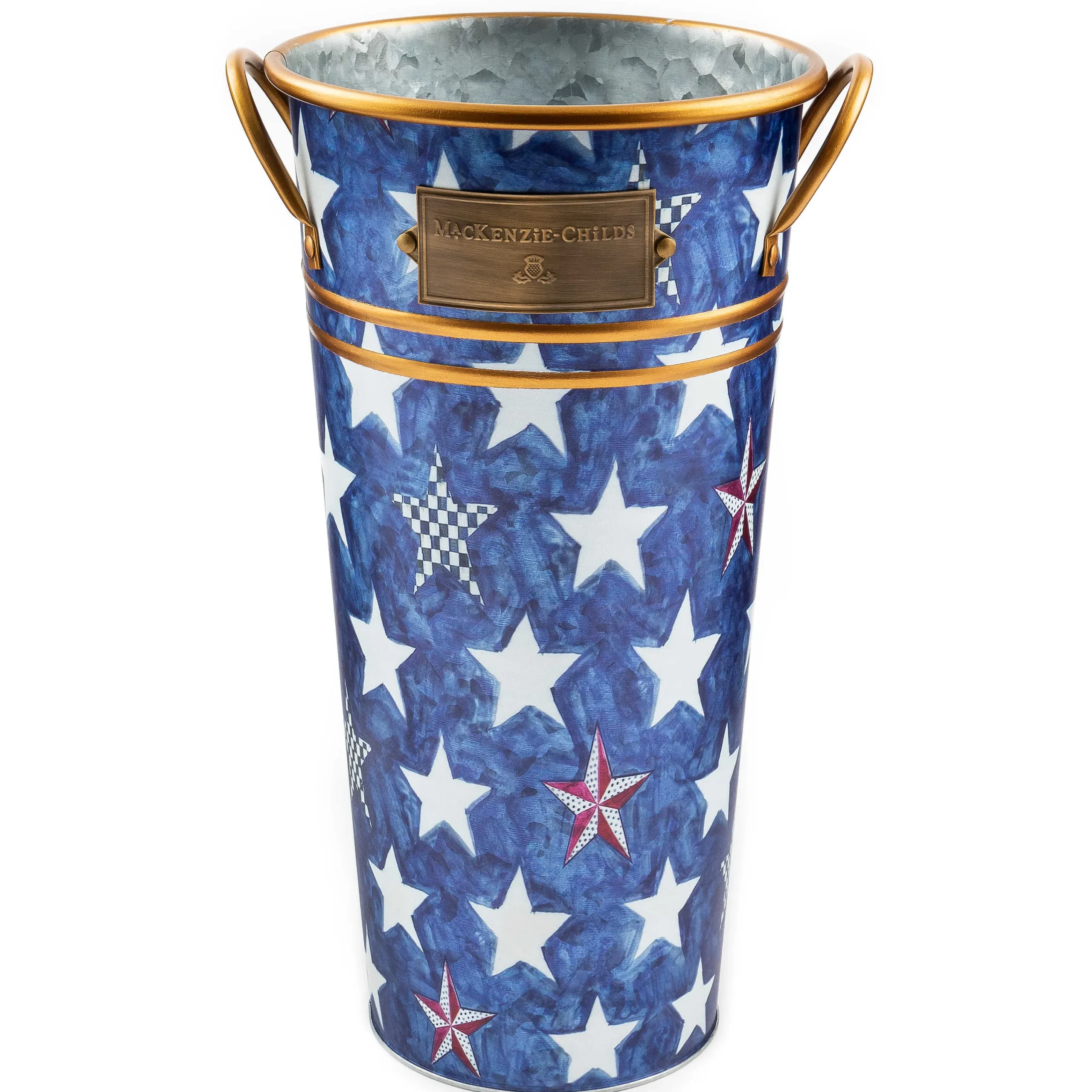 MacKenzie-Childs Royal Star Flower Buckets - Set Of 3* Pots & Planters