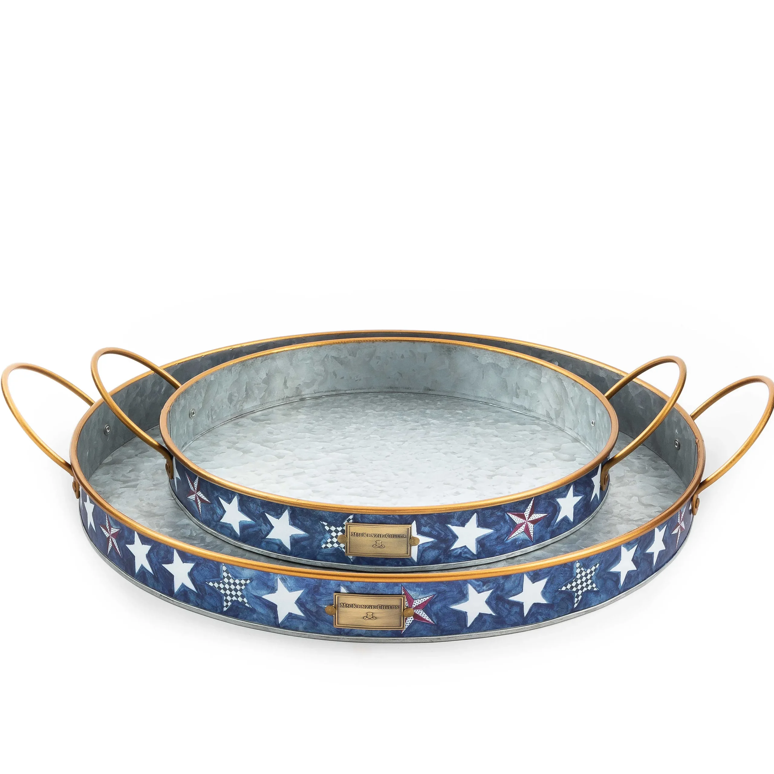 MacKenzie-Childs Royal Star Serving Trays - Set Of 2* Outdoor Entertaining