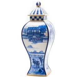 MacKenzie-Childs Royal Toile Ginger Jar - Large* Kitchen Storage & Organization