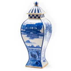 MacKenzie-Childs Royal Toile Ginger Jar - Small* Outdoor Entertaining