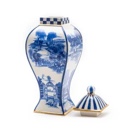 MacKenzie-Childs Royal Toile Ginger Jar - Small* Outdoor Entertaining