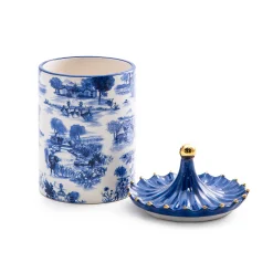MacKenzie-Childs Royal Toile Lidded Cachepot* Room Accents