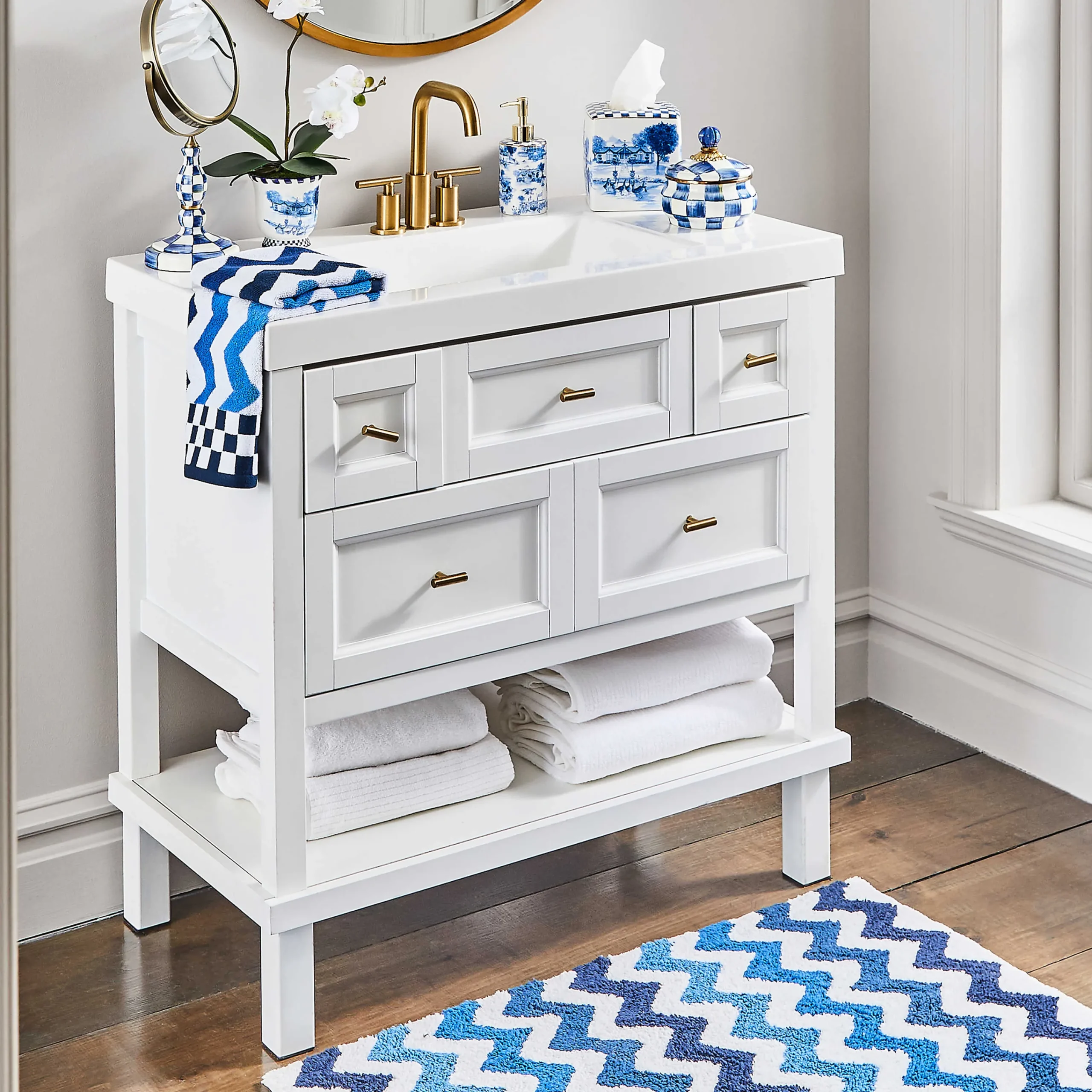 MacKenzie-Childs Royal Toile Tissue Holder* Bed & Bath