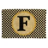 MacKenzie-Childs Single Letter Monogrammed Entrance Mat - F* Outdoor Rugs & Mats