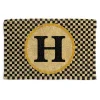MacKenzie-Childs Single Letter Monogrammed Entrance Mat - H* Outdoor Rugs & Mats