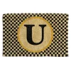 MacKenzie-Childs Single Letter Monogrammed Entrance Mat - U* Outdoor Rugs & Mats