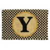 MacKenzie-Childs Single Letter Monogrammed Entrance Mat - Y* Outdoor Rugs & Mats