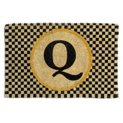 MacKenzie-Childs Single Letter Monogrammed Entrance Mat - Q* Outdoor Rugs & Mats
