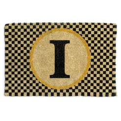 MacKenzie-Childs Single Letter Monogrammed Entrance Mat - I* Outdoor Rugs & Mats