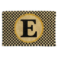 MacKenzie-Childs Single Letter Monogrammed Entrance Mat - E* Outdoor Rugs & Mats