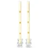 MacKenzie-Childs Snowflake Dinner Candles - Gold & Pearl - Set Of 2* Candles & Fragrances