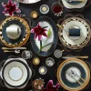 MacKenzie-Childs Soho Salad Plate - Midnight* Outdoor Entertaining