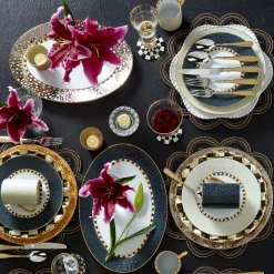 MacKenzie-Childs Soho Serving Platter - Platinum* Outdoor Entertaining