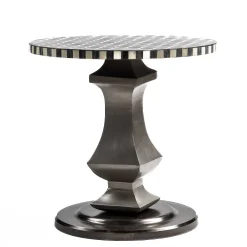 MacKenzie-Childs Spot On Accent Table - Black* Living Room