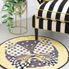MacKenzie-Childs Spot On Butterfly Rug - 3' Round* Rugs