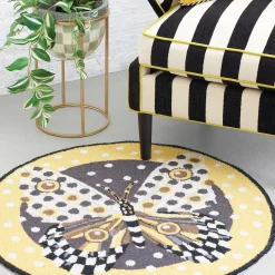 MacKenzie-Childs Spot On Butterfly Rug - 3' Round* Rugs