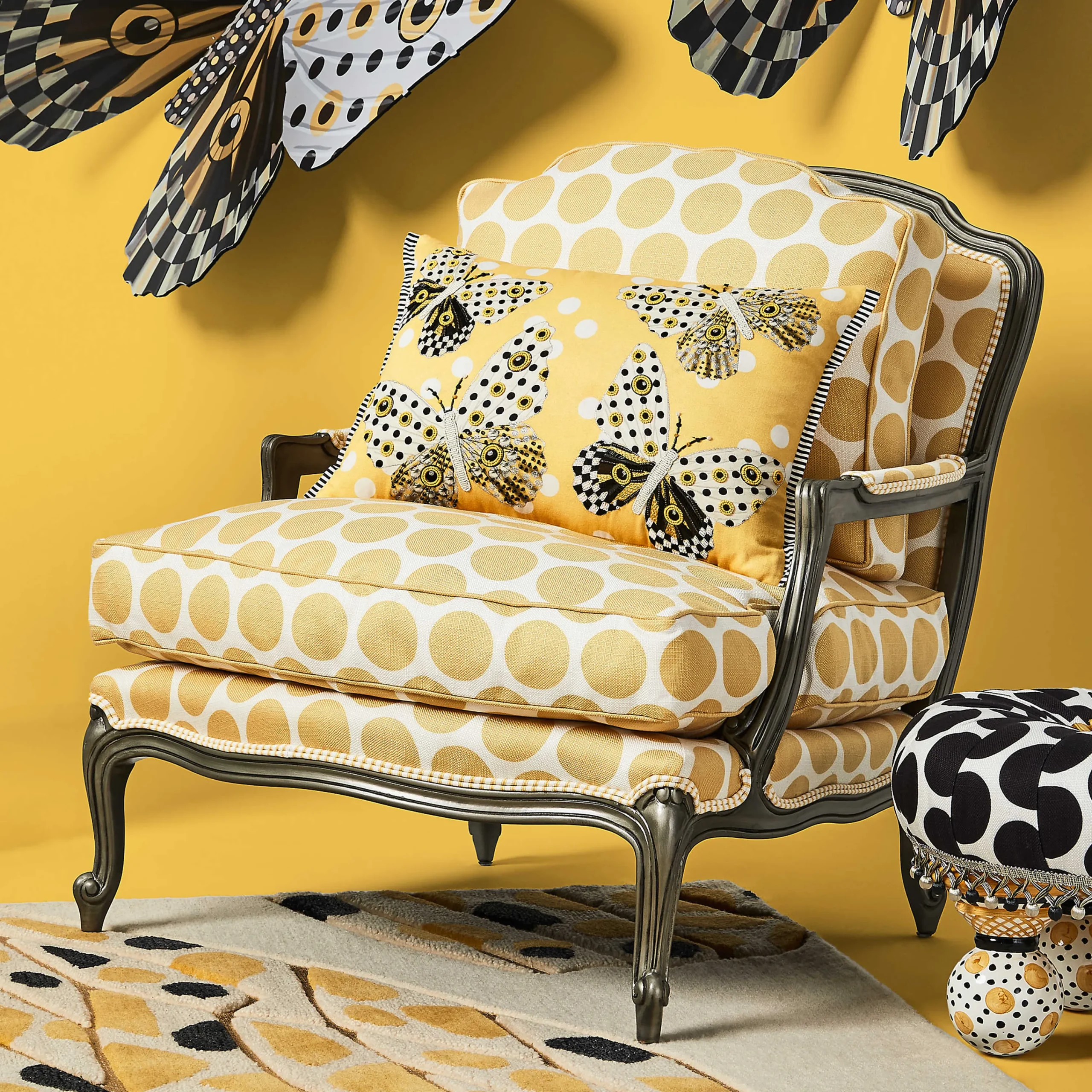 MacKenzie-Childs Spot On Chair - Buttercup* Living Room