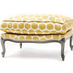 MacKenzie-Childs Spot On Ottoman - Buttercup* Living Room