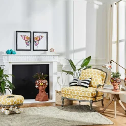 MacKenzie-Childs Spot On Tuffet - Buttercup* Living Room