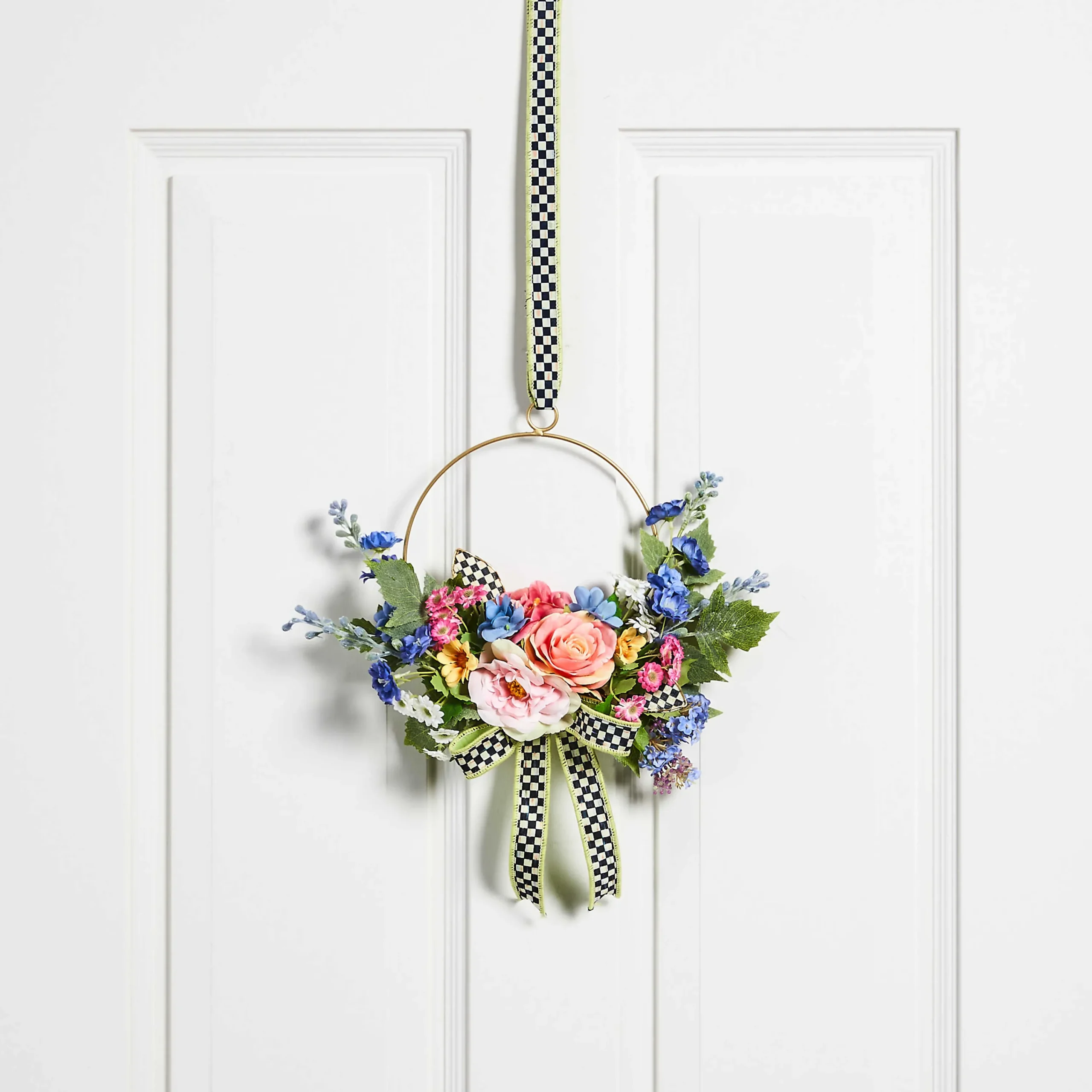 MacKenzie-Childs Spring Blooms Hoop Wreath* Entryway & Porch