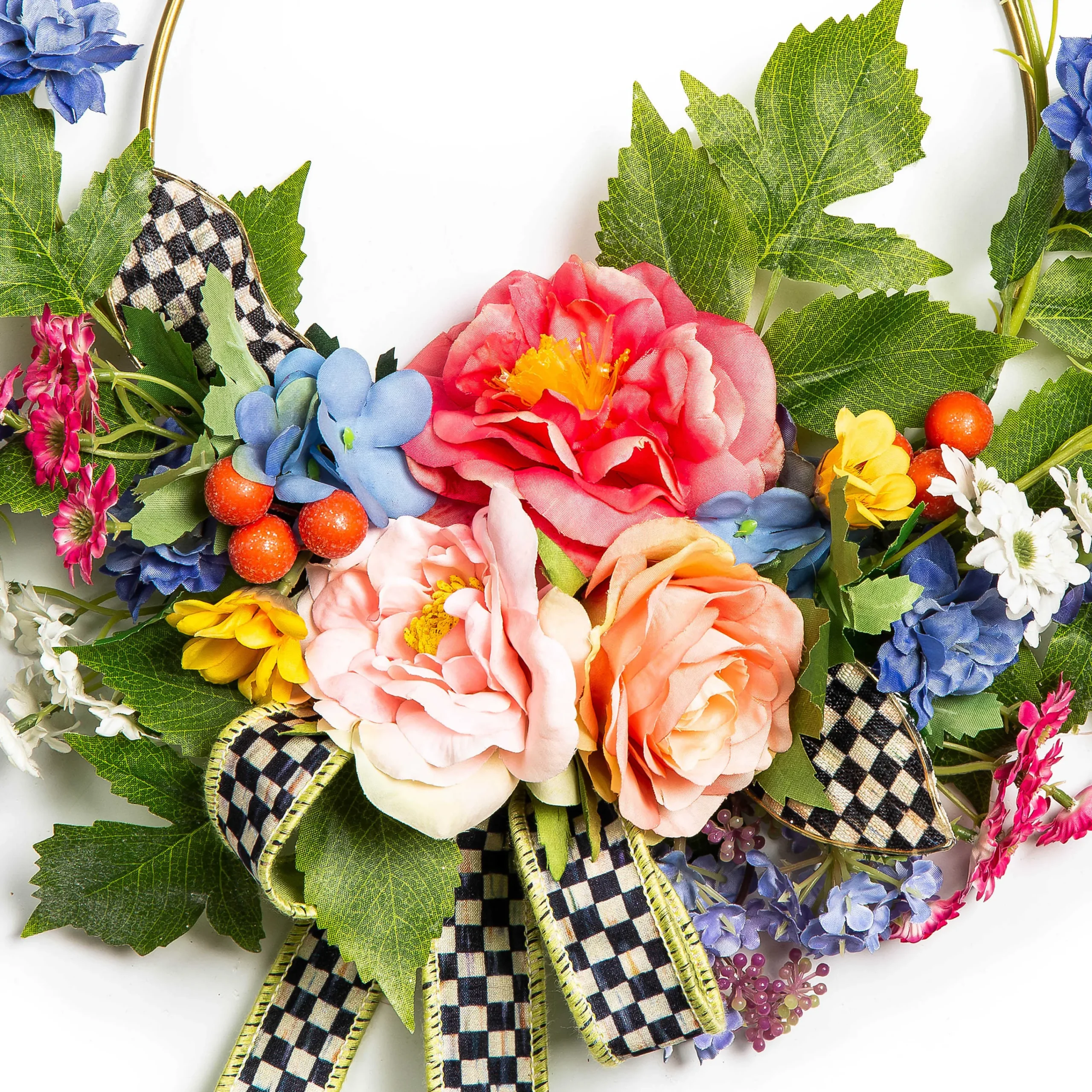 MacKenzie-Childs Spring Blooms Hoop Wreath* Entryway & Porch