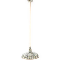MacKenzie-Childs Sterling Check Barn Pendant Lamp -18"* Lighting