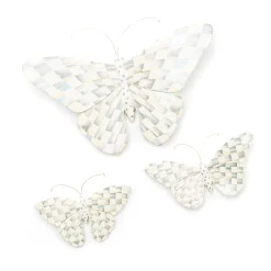 MacKenzie-Childs Sterling Check Butterfly Wall Decor* Room Accents