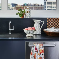 MacKenzie-Childs Sterling Check Enamel Almost Everything Bowl* Outdoor Entertaining