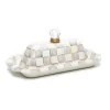 MacKenzie-Childs Sterling Check Enamel Butter Box* Outdoor Entertaining