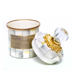 MacKenzie-Childs Sterling Check Enamel Canister - Mini* Room Accents