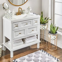 MacKenzie-Childs Sterling Check Enamel Curiosity Pot* Bed & Bath