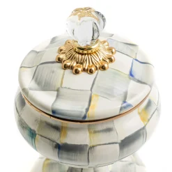 MacKenzie-Childs Sterling Check Enamel Curiosity Pot* Bed & Bath