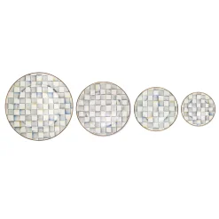 MacKenzie-Childs Sterling Check Enamel Dinner Plate* Outdoor Entertaining