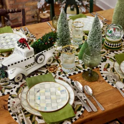 MacKenzie-Childs Sterling Check Enamel Dinner Plate* Outdoor Entertaining