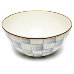 MacKenzie-Childs Sterling Check Enamel Everyday Bowl - Small* Serveware
