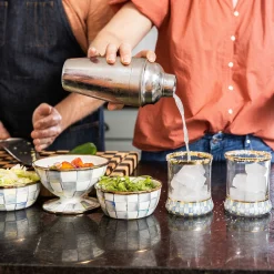 MacKenzie-Childs Sterling Check Enamel Ice Cream Dish* Outdoor Entertaining