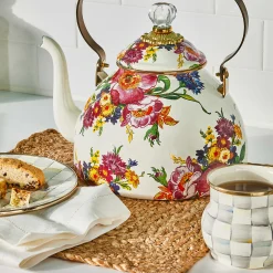 MacKenzie-Childs Sterling Check Enamel Mug* Outdoor Entertaining